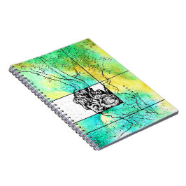 Olivenbaum Tuschezeichnung Notizblock