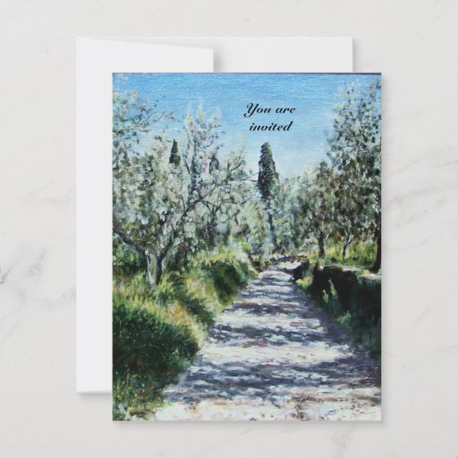 OLIVENBÄUME IN FLORENZ EINLADUNG (Vorderseite)