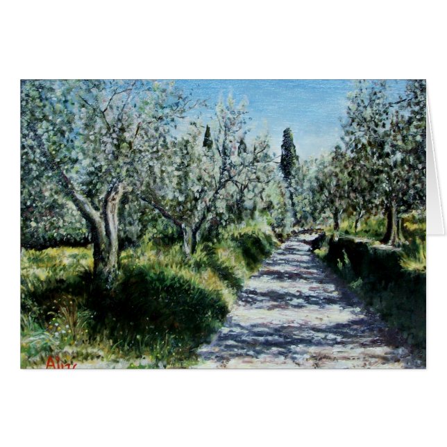 OLIVENBÄUME IN RIMAGGIO (Vorderseite (Horizontal))