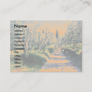 OLIVENBÄUME IN RIMAGGIO / Toskana Landschaft, rosa Visitenkarte