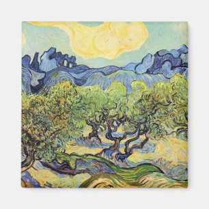 Olivenbäume mit Alpillen von Vincent van Gogh Magnet