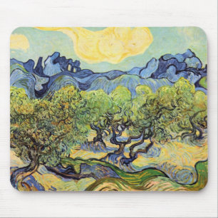 Olivenbäume mit Alpillen von Vincent van Gogh Mousepad