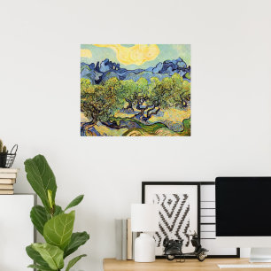 Olivenbäume mit Alpillen von Vincent van Gogh Poster