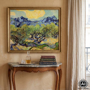 Olivenbäume mit Alpillen von Vincent van Gogh Poster