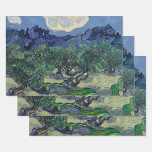 Olivenbäume mit Alpilles von Vincent van Gogh Geschenkpapier Set