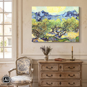 Olivenbäume mit Alpilles von Vincent van Gogh Leinwanddruck