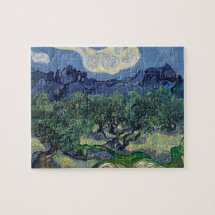 Olivenbäume mit den Alpilles von Vincent van Gogh Puzzle
