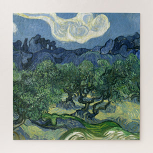 Olivenbäume nach Van Gogh Gemälde Art Puzzle