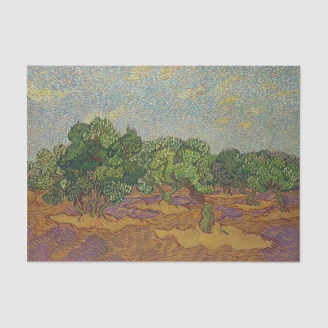 Olivenbäume, Van Gogh, Decoupage Seidenpapier (Vorderseite)