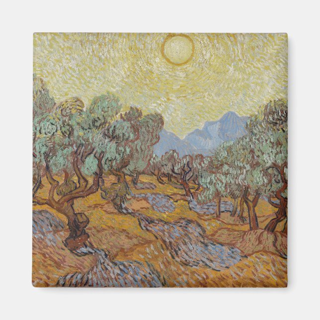 Olivenbäume, Vincent van Gogh Magnet (Vorne)