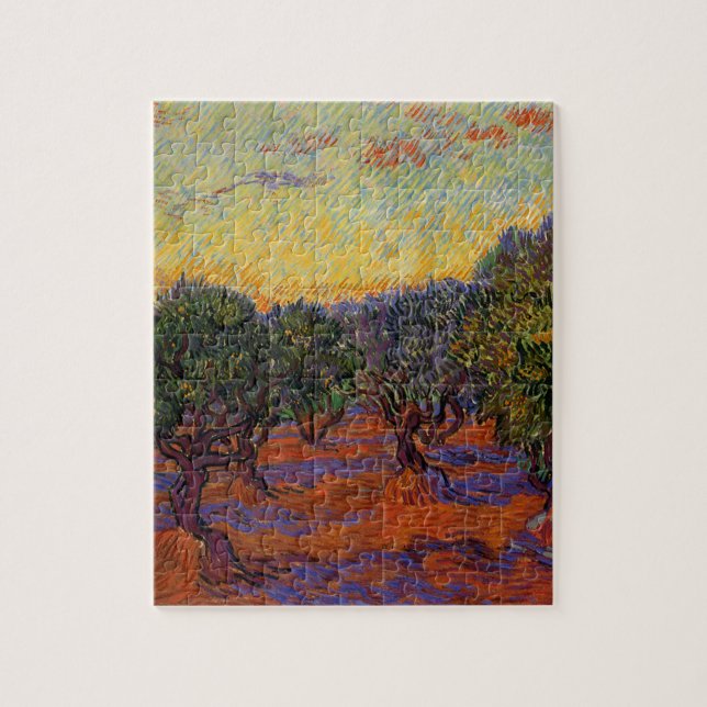 Olivenbäume - Vincent van Gogh Puzzle (Vertikal)