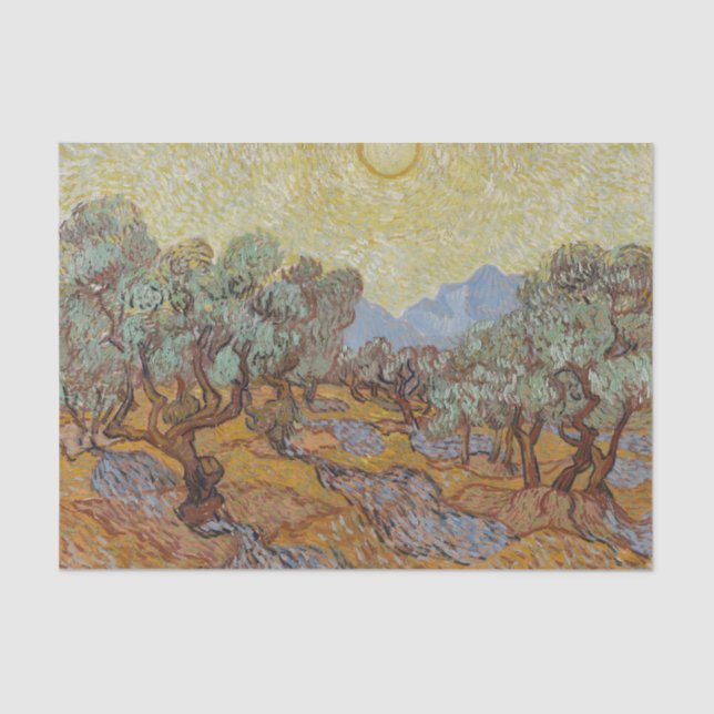 Olivenbäume, Vincent van Gogh Seidenpapier (Vorderseite)