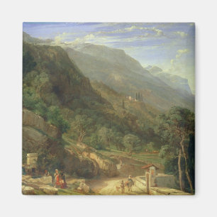 Olivenbaumgruppen bei Varenna, See Como, Italien, Magnet
