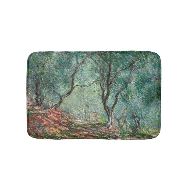 Olivenbaumholz im Moreno Gardens (von Monet) Badematte (Vorderseite)