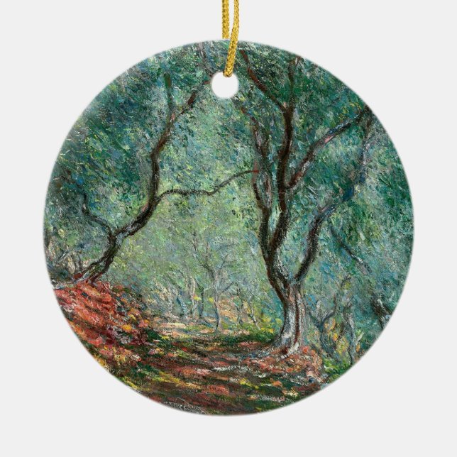 Olivenbaumholz im Moreno Gardens (von Monet) Keramik Ornament (Vorne)