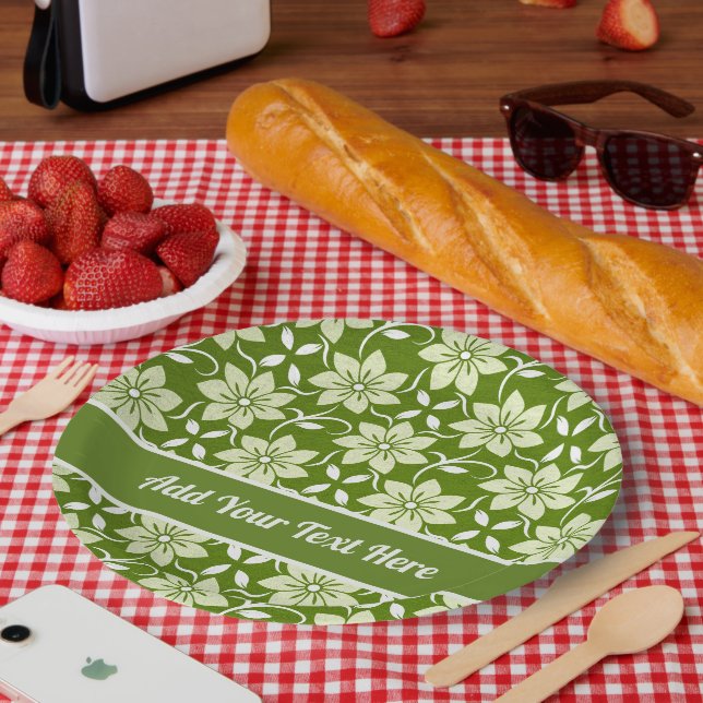 Olivenblüten- Wiederholung Pappteller (Picknick)