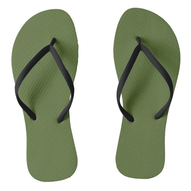 Olivengrün Flip Flops (Fußbett)