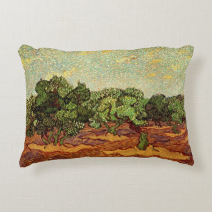 Olivenhain, blauer Himmel von Vincent van Gogh Dekokissen