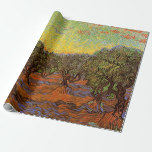 Olivenhain, blauer Himmel von Vincent van Gogh Geschenkpapier
