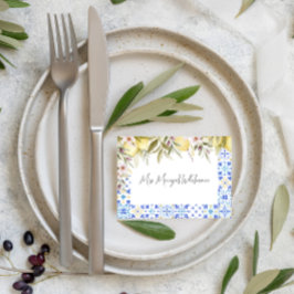 Olivenhain-Hochzeitsplatzkarte Platzkarte