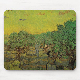 Olivenhain mit pflückenden Figuren, Vincent van Go Mousepad