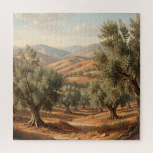 Olivenhain Rollende Hügel Toskana Landschaft  Puzzle
