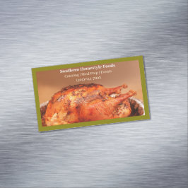 Olivenhaine gekochte Türkei Fleisch zubereitete Le Magnetische Visitenkarte