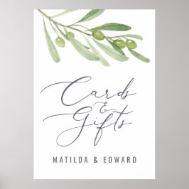 Olivenhaine Hochzeitskarten & Geschenke Budget Poster