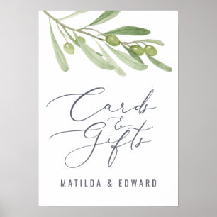 Olivenhaine Hochzeitskarten & Geschenke Budget Poster