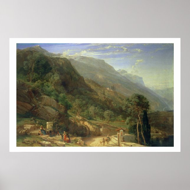 Olivenhaine in Varenna, Comer See, Italien, 1861 ( Poster (Vorne)