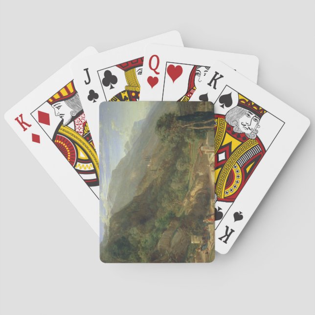 Olivenhaine in Varenna, Comer See, Italien, 1861 ( Spielkarten (Rückseite)