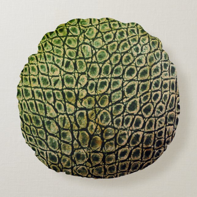 OLIVENHOLZ GATOR ROUND PILLOW RUNDES KISSEN (Vorderseite)