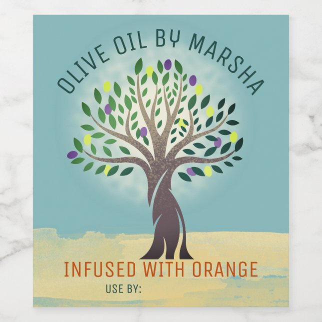Olivenöl, aromatisiert, personalisiert, Zuhause Weinetikett (Einzelnes Label)