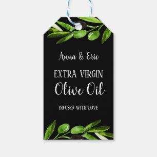 Olivenöl Extra Jungfrau Elegante Moderne Hochzeit Geschenkanhänger