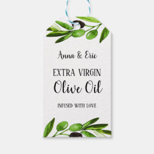 Olivenöl Extra Jungfrau Elegante Moderne Hochzeit Geschenkanhänger