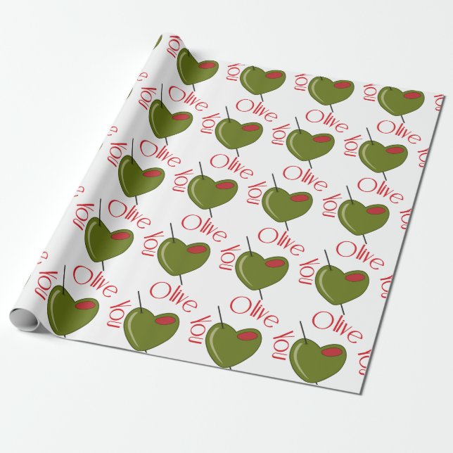 Olivenöl Geschenkpapier (Ungerollt)