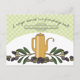 Olivenöl Kochbuch Kochkarte Postkarte