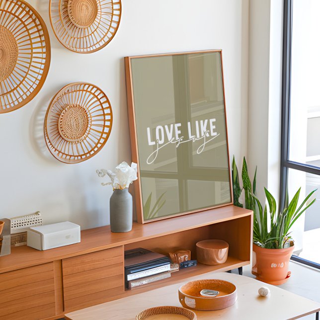 Olivenöl Liebe wie Jesus Christlich Poster (Von Creator hochgeladen)