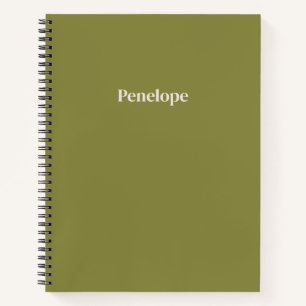 Olivenöl Minimalistisches Personalisiertes SpiralN Notizbuch