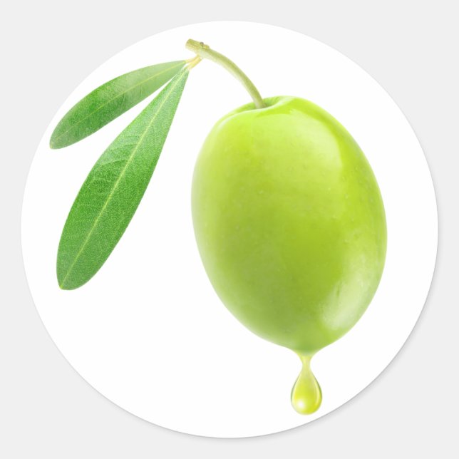 Olivenöl Runder Aufkleber (Vorderseite)
