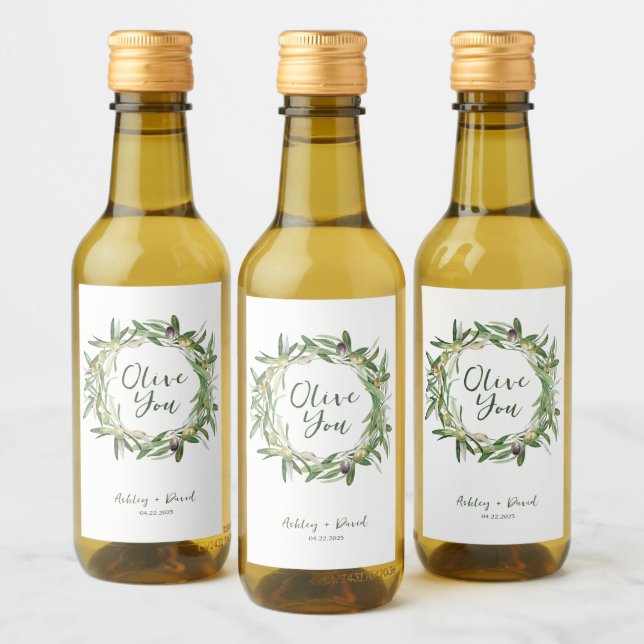 Olivenöl Unsere Liebe - Label-Set Weinetikett (Flaschen)