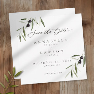 Olivenzweig-Aquarell-Elegante-Minimalistische-Hoch Save The Date