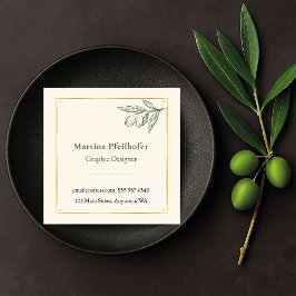 "Olivenzweig elegant" Visitenkarte