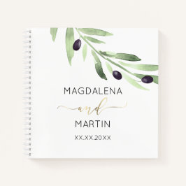 Olivenzweig Hochzeitsbuch Notizbuch
