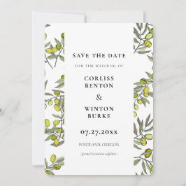 Olivenzweig Save the Date Einladung
