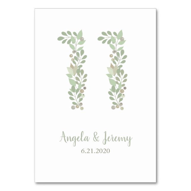 Olivenzweige Nr. 11 Tischnummer (Vorderseite)