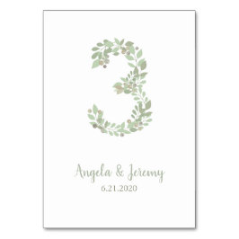 Olivenzweige Nummer 3 Tischnummer