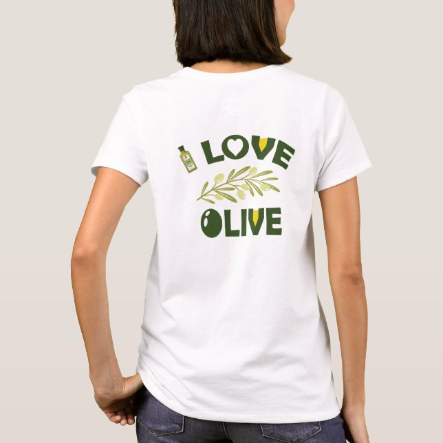 Olivenzweige und Liebe - Eine Niedliche und trendi T-Shirt (Rückseite)