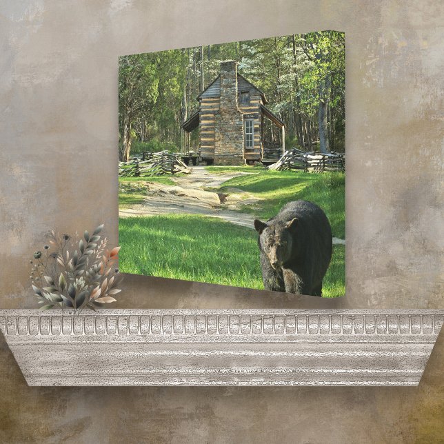 Oliver Cabin Bear Canvas Print Leinwanddruck (Von Creator hochgeladen)