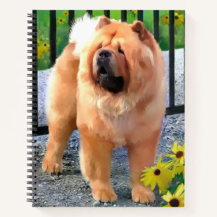 OLIVER Chow Chow 8 1/2x11 Spiralnotebook Notizbuch
